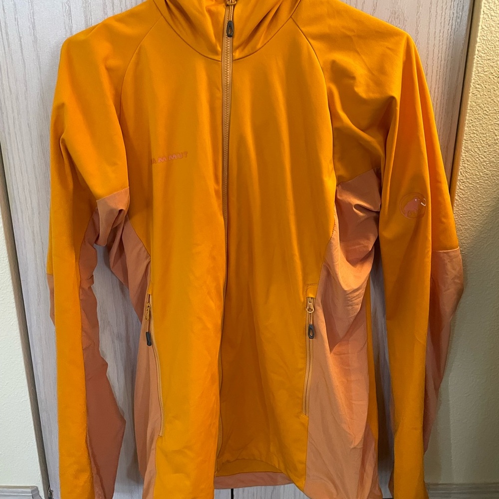 Mammut Medium Orange Light Midlayer Zip Up Hoodie Jacket